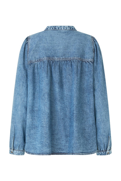 NickyLL Skjorta LS 100 Washed Denim - 25420-1005 Thumbnail