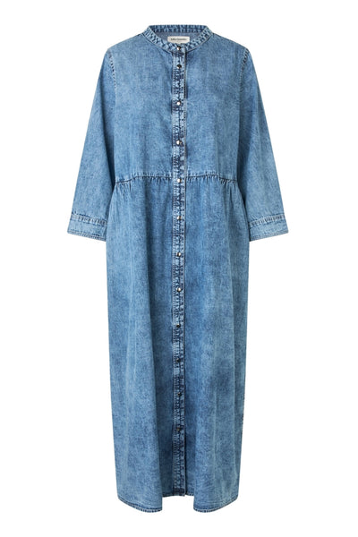 AliyaLL Maxi Dress LS 100 Washed Denim - 25420-3003 Thumbnail