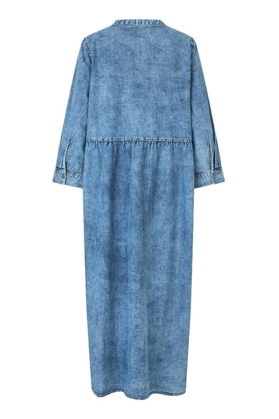 AliyaLL Maxi Dress LS 100 Washed Denim - 25420-3003 Thumbnail