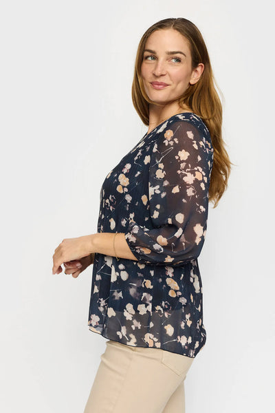 DANDA 2039 NAVY FLOWER - 1012675 Thumbnail