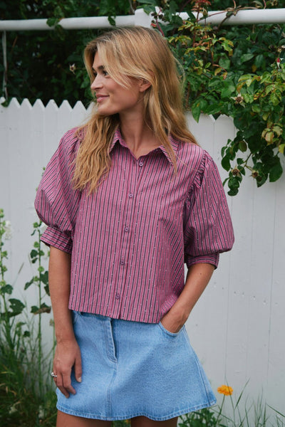 Etta Soft Stripe MÖRK ROSA Thumbnail