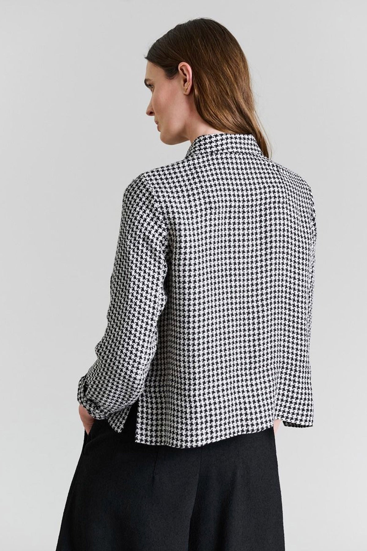 Chesu asymmetrisk jacka BLACK/IVORY PEPITA - 256-2435-5294