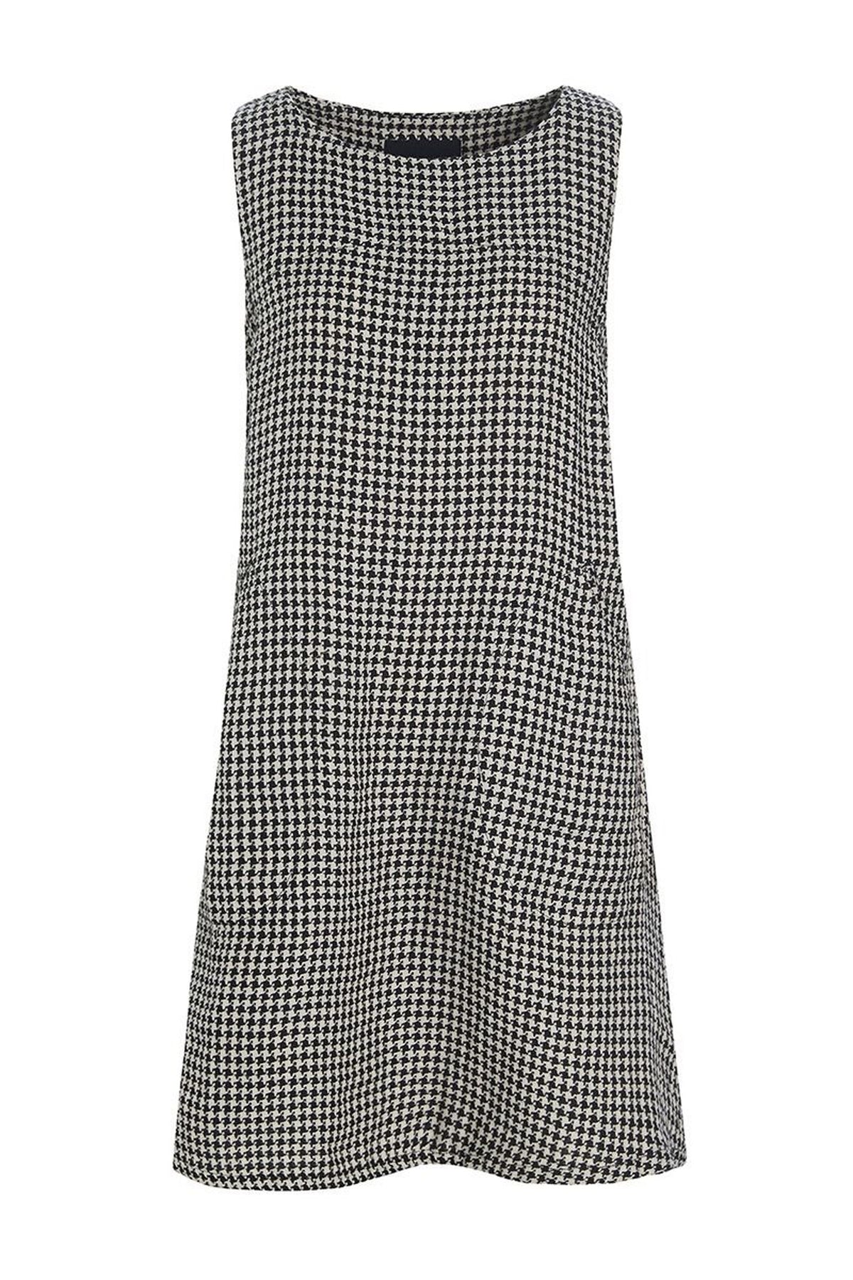 Chesu ärmlös klänning BLACK/IVORY PEPITA - 256-2435-5297