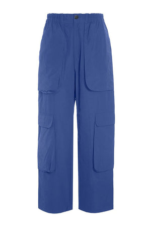 Fukkura poplin-fickbyxor Twilight Blue - 256-2380-5302