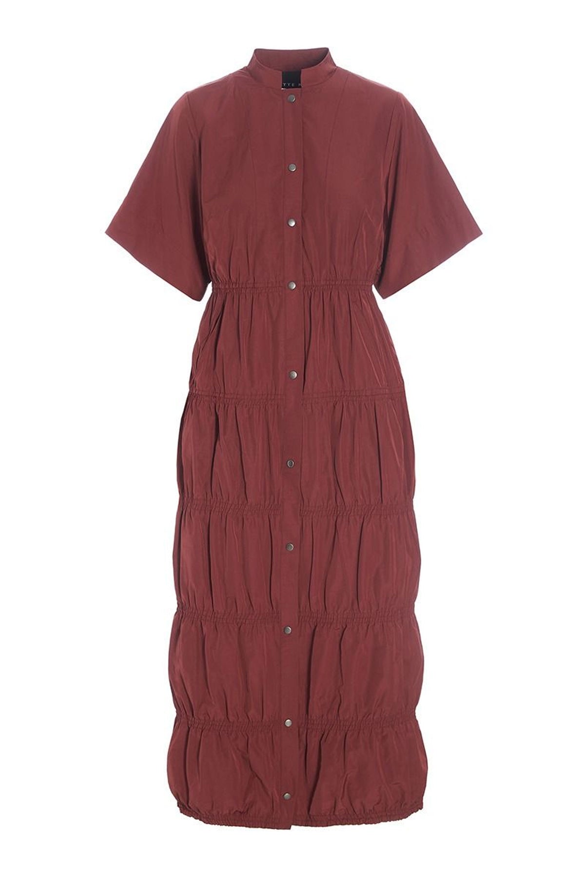 Fukkura poplinklänning Maroon - 256-2380-5304