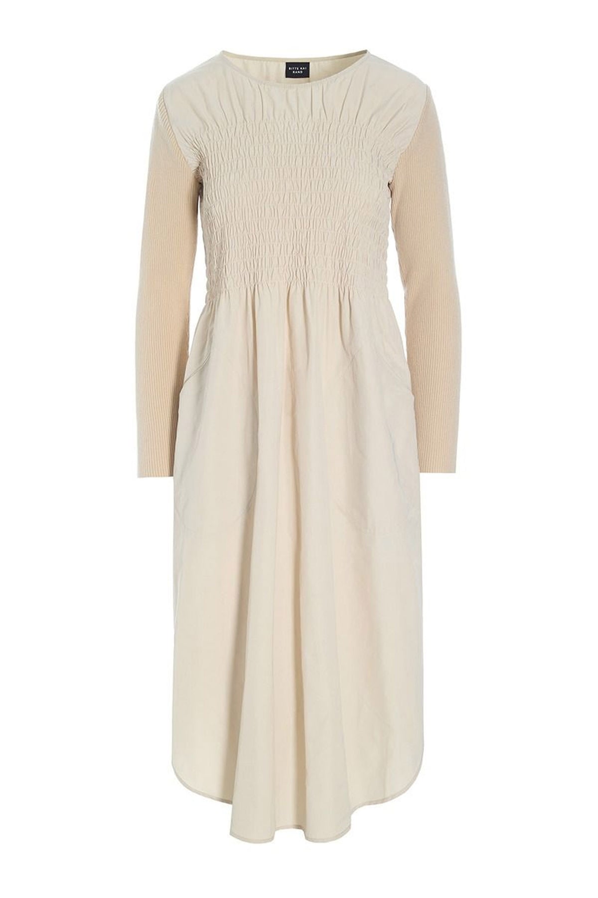 Fukkura poplinklänning med smock IVORY - 256-2380-5306