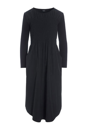 Fukkura poplinklänning med smock Black - 256-2380-5306