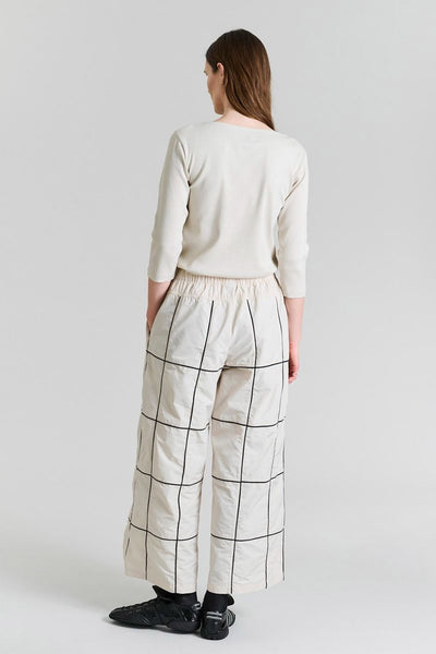 Fukkura poplinbyxor med passpoal IVORY/BLACK BIESSE - 256-2380-5307 Thumbnail