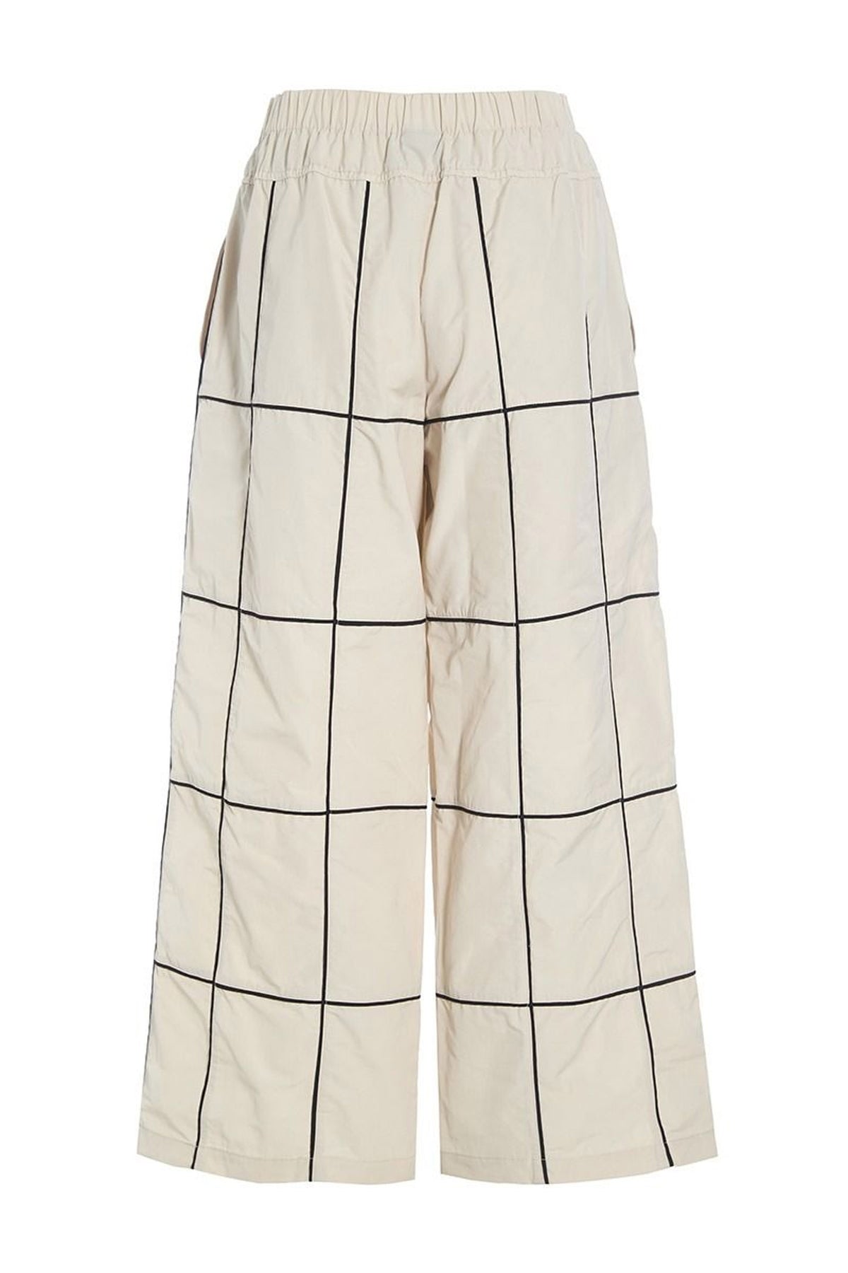 Fukkura poplinbyxor med passpoal IVORY/BLACK BIESSE - 256-2380-5307