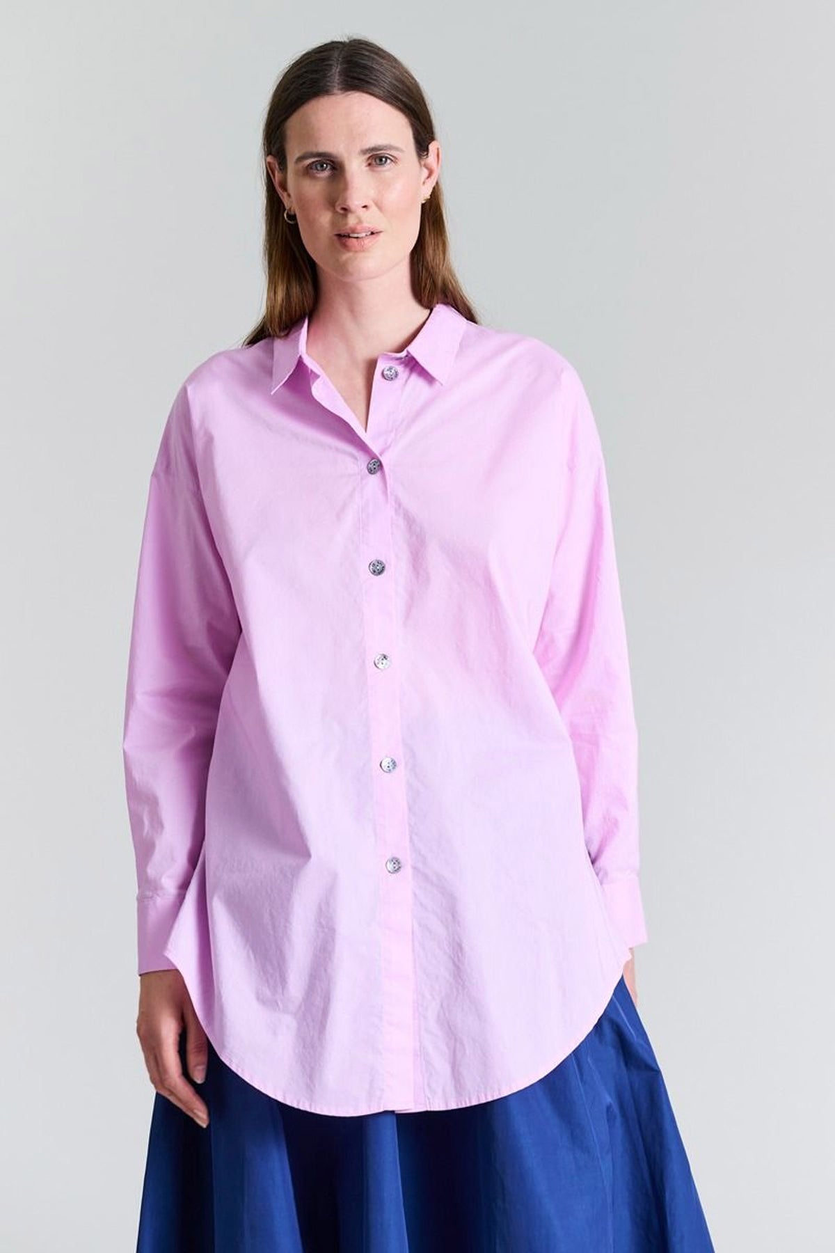 Core cotton-skjorta med knäppning Candyfloss - 256-2226-5327