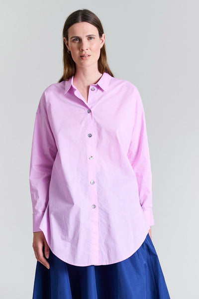 Core cotton-skjorta med knäppning Candyfloss - 256-2226-5327 Thumbnail