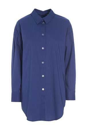 Core cotton-skjorta med knäppning Twilight Blue - 256-2226-5327