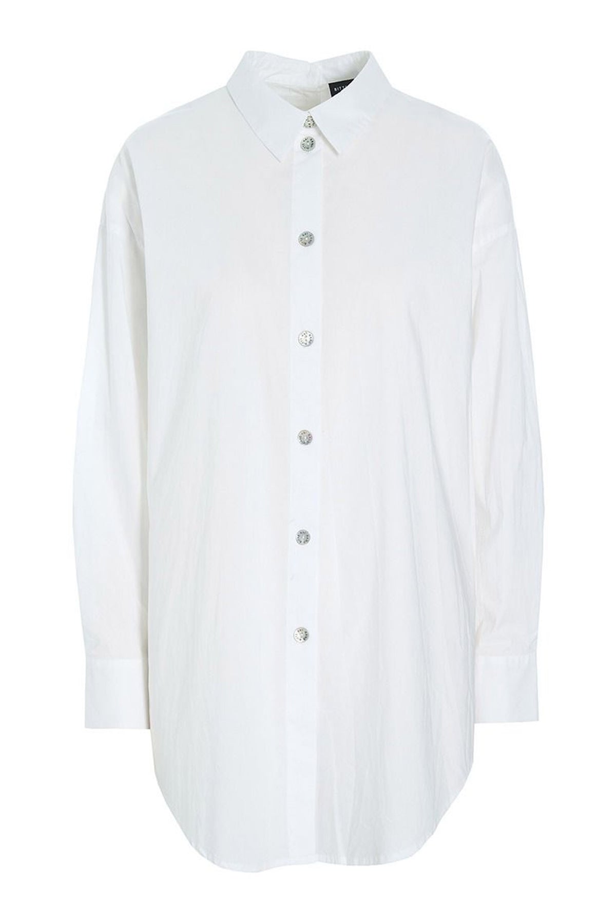 Core cotton-skjorta med knäppning White - 256-2226-5327