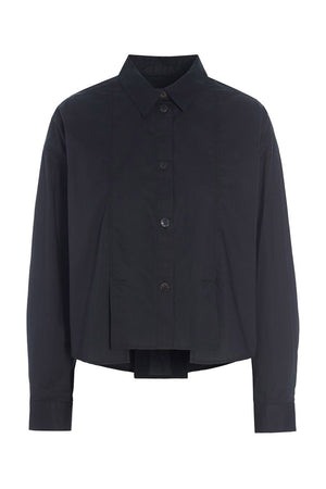 Core cotton skjorta med veck Black - 256-2226-5328