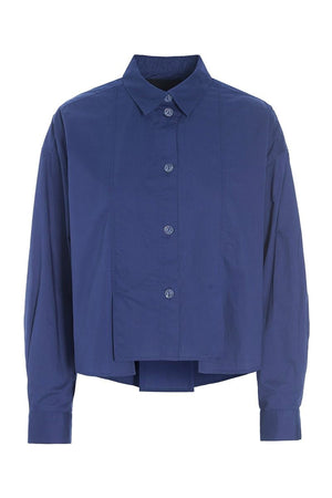 Core bomullsskjorta med veck Twilight Blue - 256-2226-5328