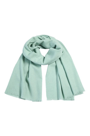 Block wool scarf GREEN JADE - 256-5118-5336