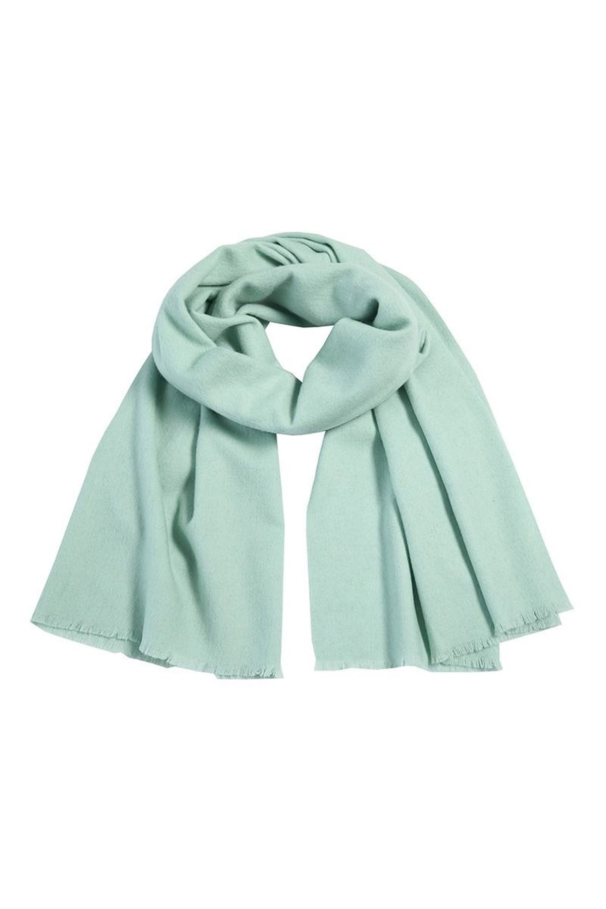 Block wool scarf GREEN JADE - 256-5118-5336