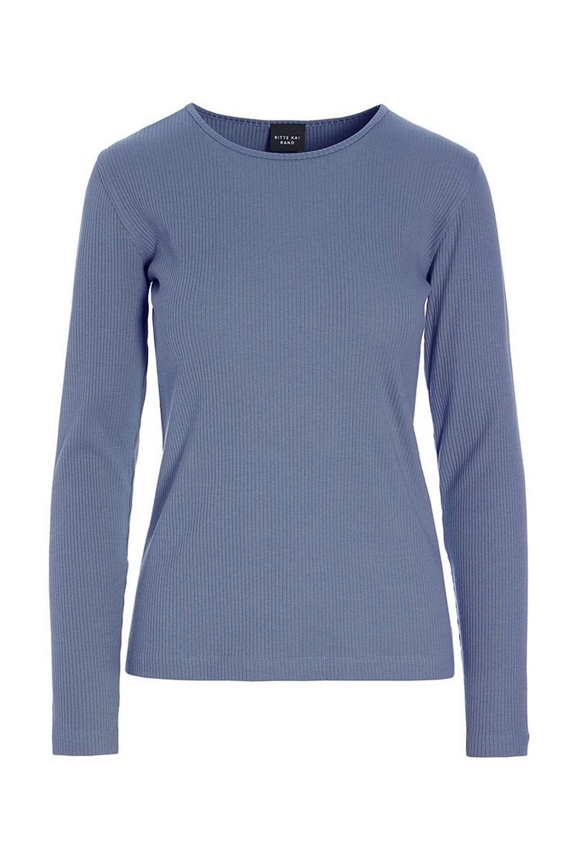 Naibu rib långärmad blus Moonstone - 256-4079-5342