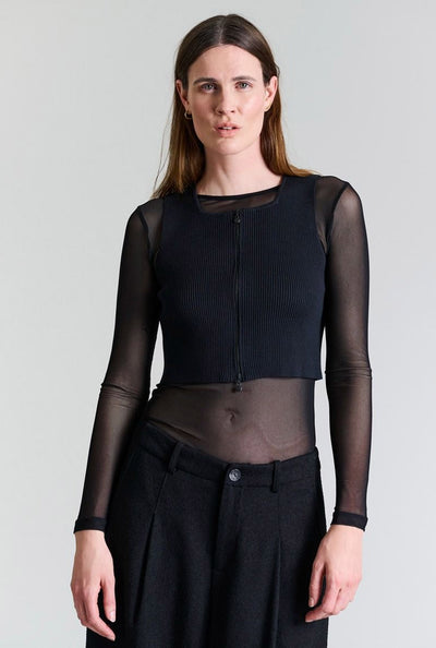 Fukashi mesh t-shirt svart - 256-4081-5091 Thumbnail