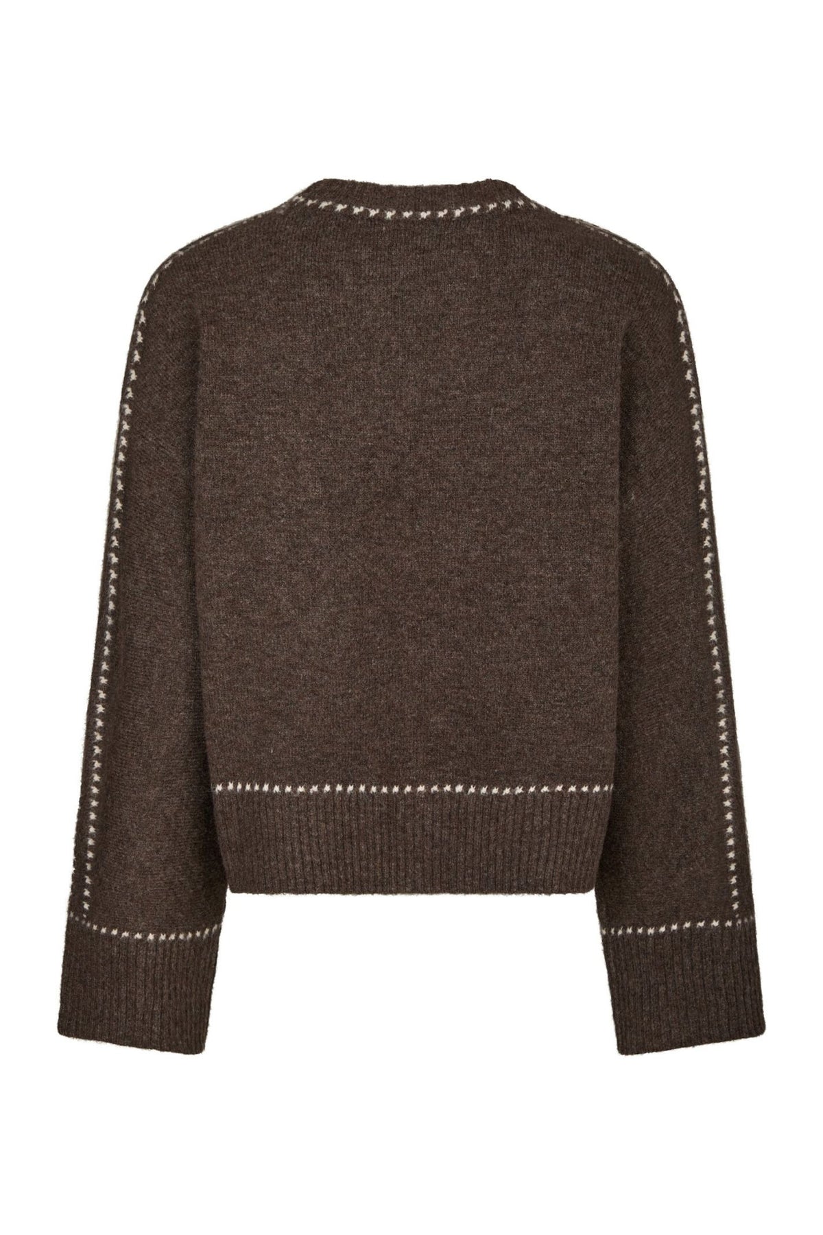Roeme Knit Stitch Brown Melange - 164818