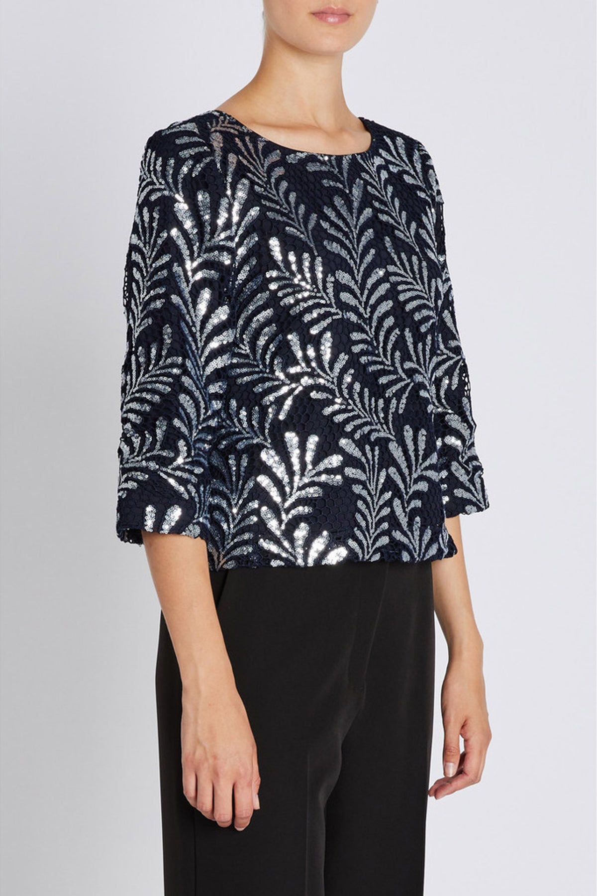 KumarahouBBIgnara blus Mörkblå silver - BBW4624
