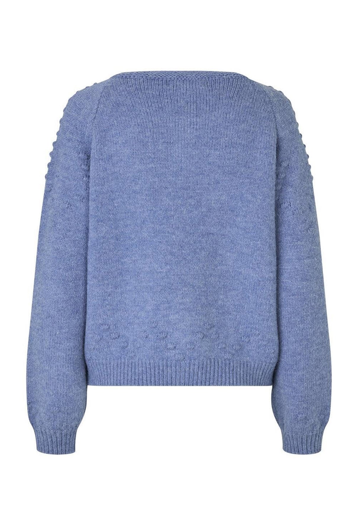 GracelynnLL Stickad kofta LS 24 Blue Melange - 25497-5020