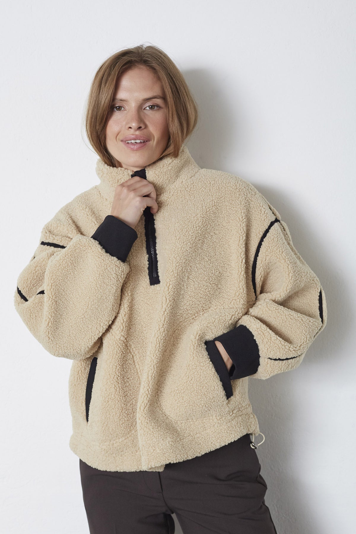 MadinCC Fleece Anorak 18-Sand - 30341