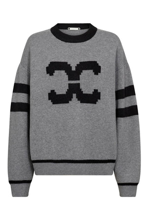 RowCC Coco Logo Knit 138-Ljusgrå - 32214