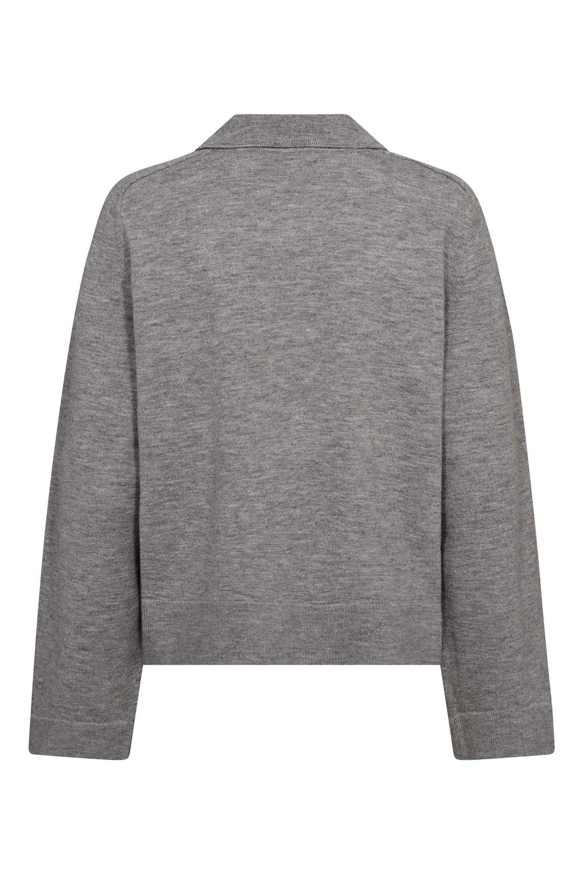 MilaCC Polo Knit 57-Gråmelerad - 32229