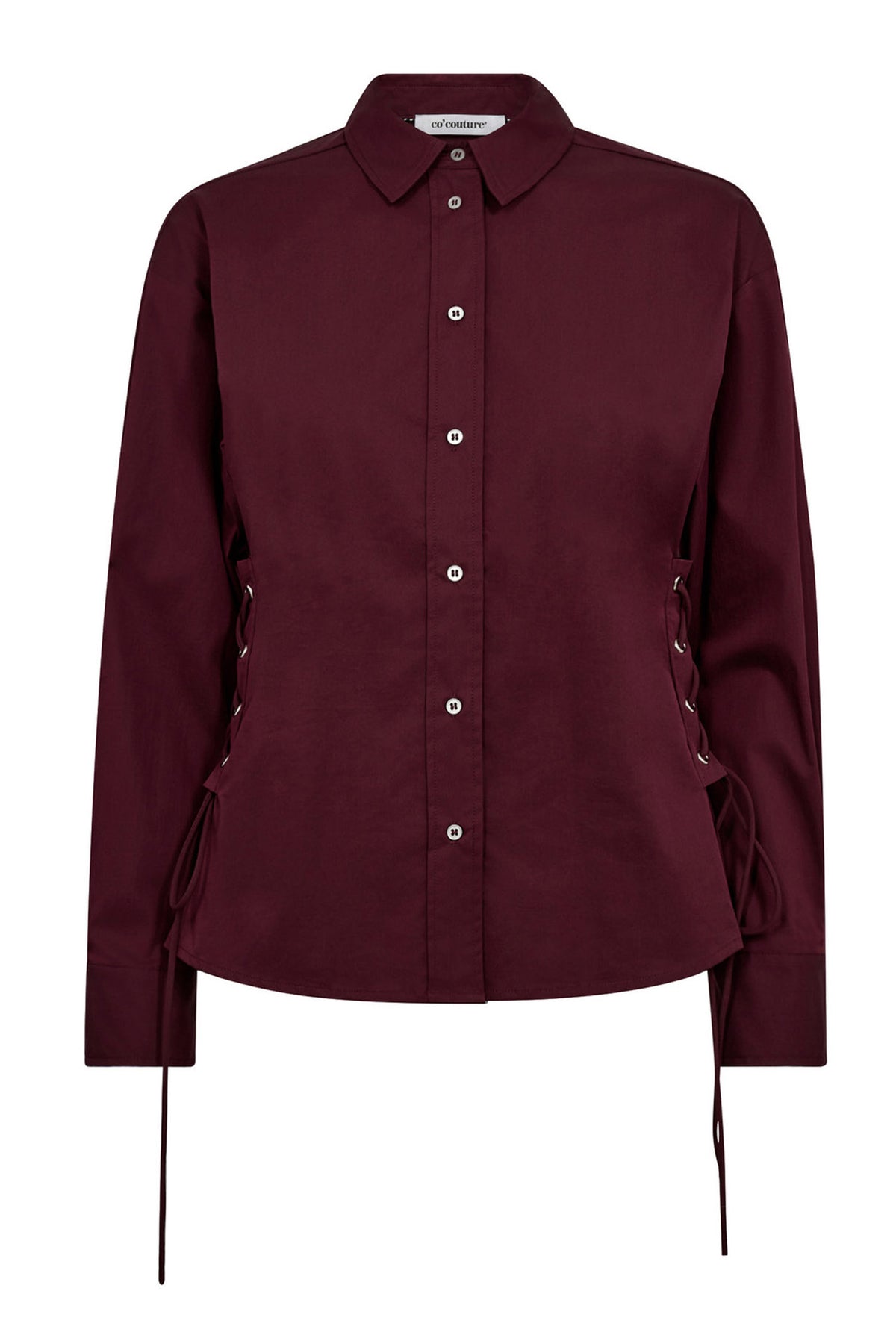 PoppyCC Eyelet Tie Shirt 87-Winered - 35180