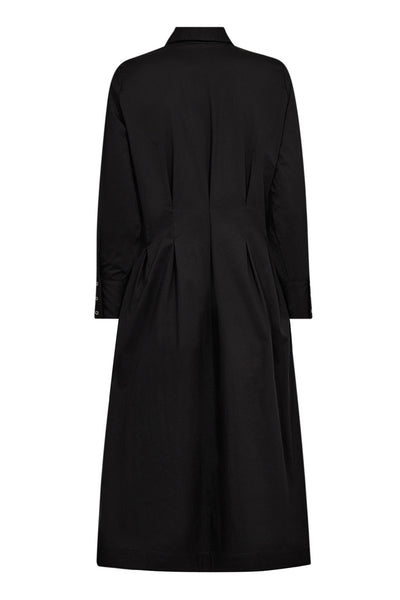 PoppyCC Shirt Long Dress 96-Black - 36526 Thumbnail