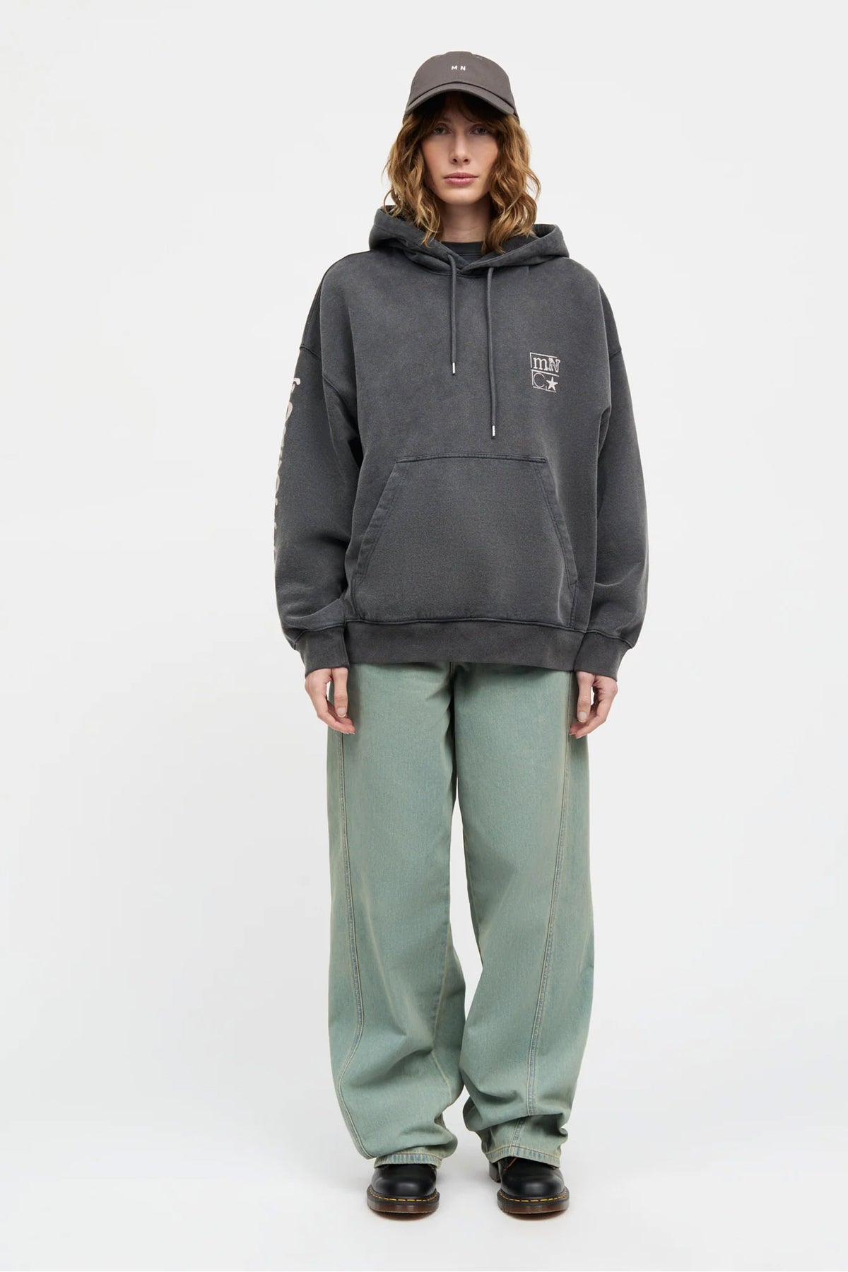 atlas hoodie Tvättad svart - 205126