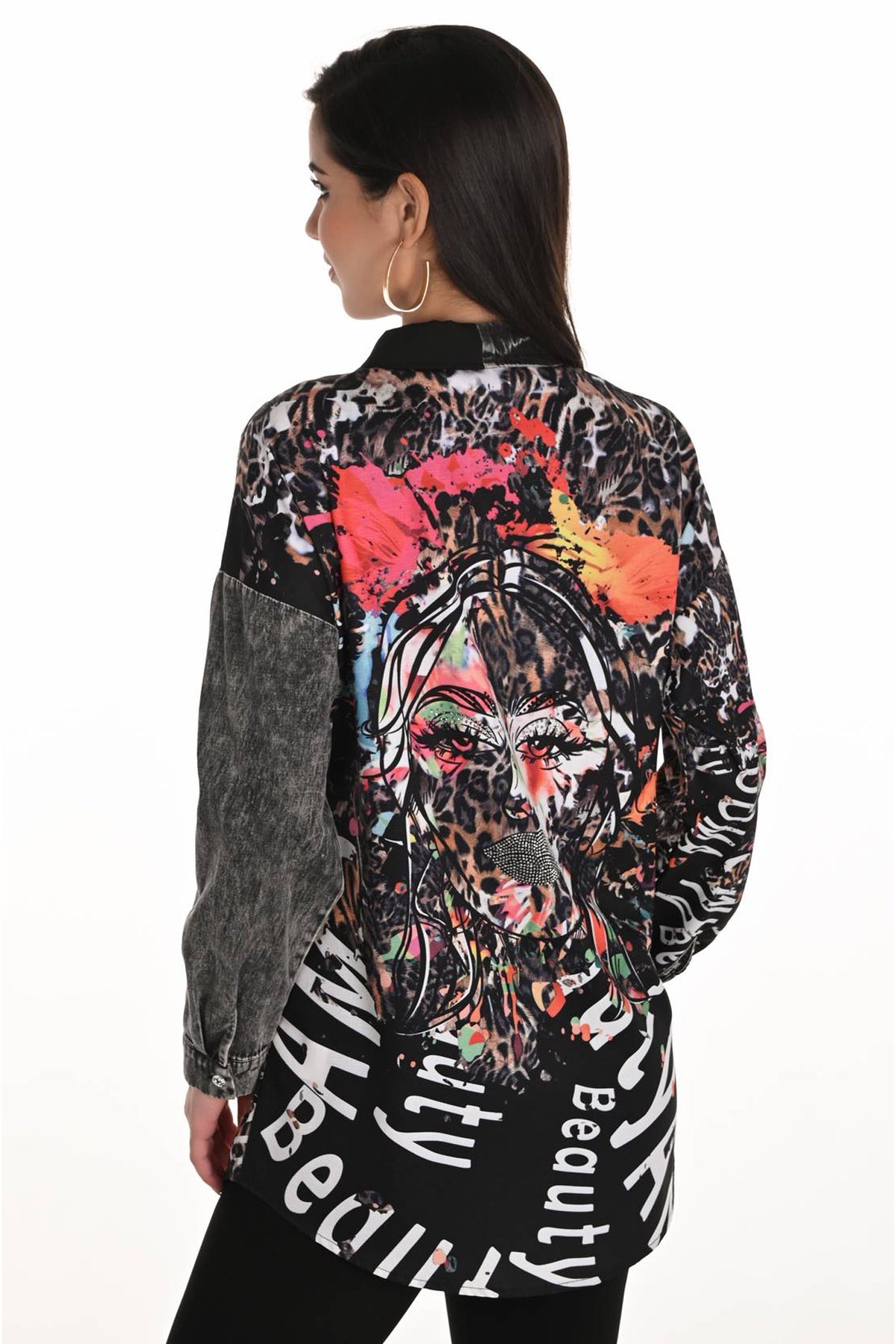 VÄVD BLUS Svart/Jord - 253749