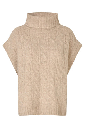 FresnoLL Stickad väst SL 04 Sand - 25471-5013