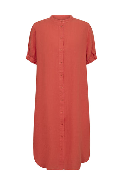 MMArleth SS Linneklänning Spicy Orange - 177990 Thumbnail