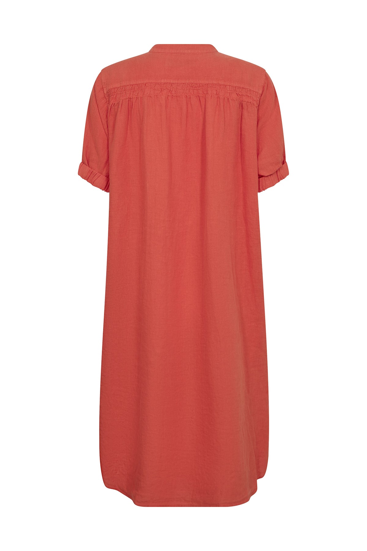 MMArleth SS Linneklänning Spicy Orange - 177990