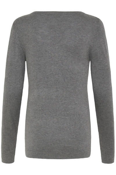 IHMAFA ROUND LS Dark grey melange - 20102553 Thumbnail