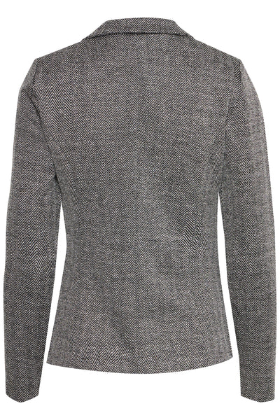 IHKATE JACQUARD BL4 Svart/vit fiskbensmönstrad - 20121600 Thumbnail