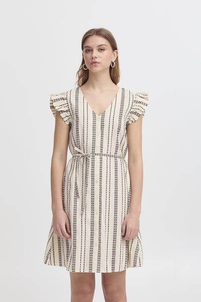 IHJOSINE DR Birch w. Black Jacquard Stripe - 20122691 Thumbnail