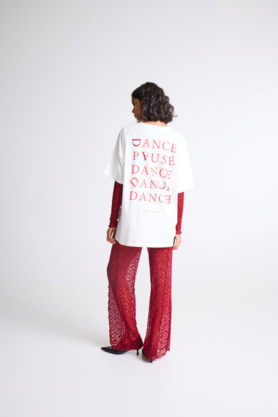 IHKAMILLE OVERSIZE SS2 CLOUD DANCER / RED - 900002996 - 20124968 Thumbnail