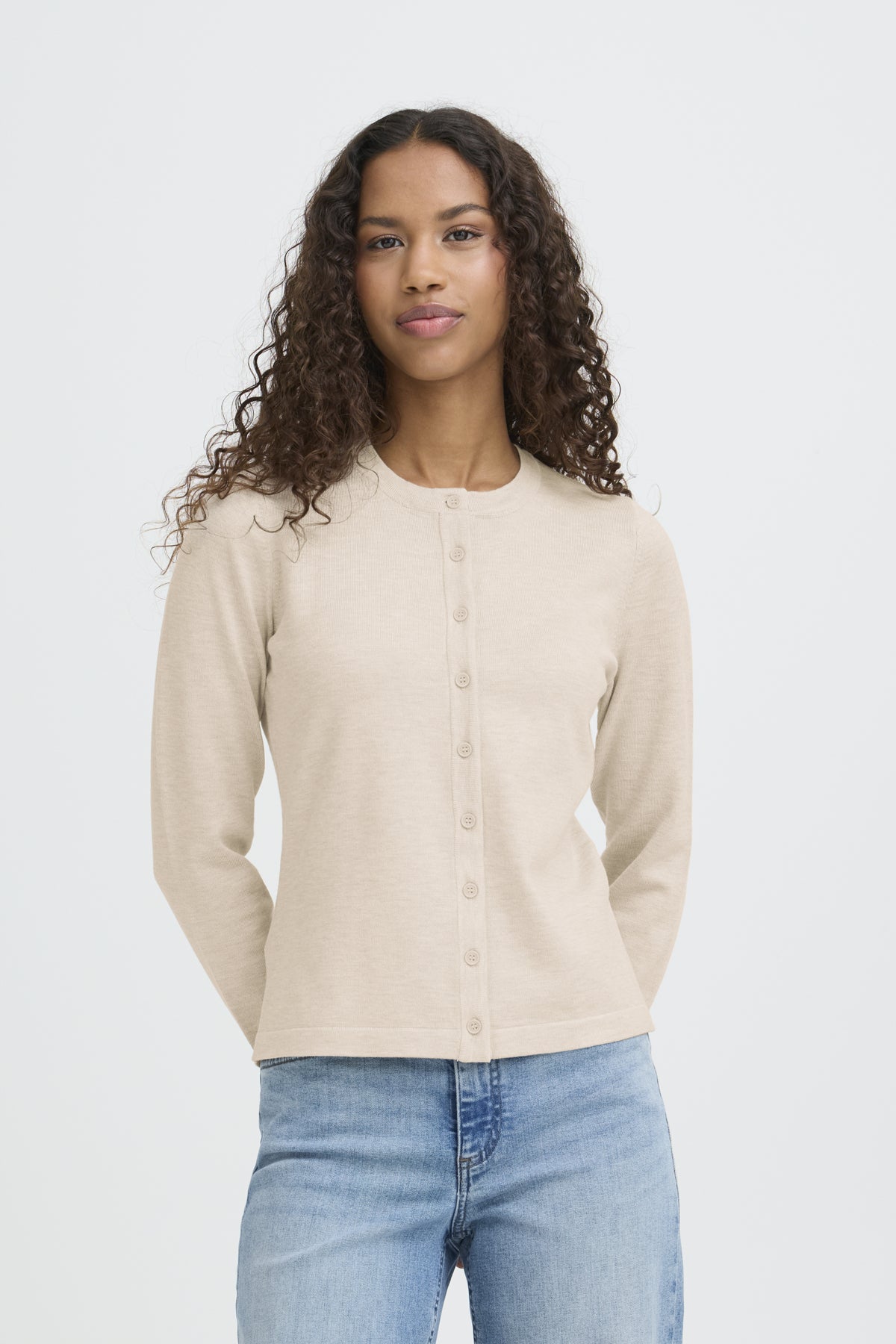 IHLULS O-NECK CA Oatmeal Melange - 1304011 - 20125808