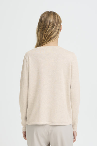 IHLULS O-NECK LS Oatmeal Melange - 1304011 - 20125814 Thumbnail