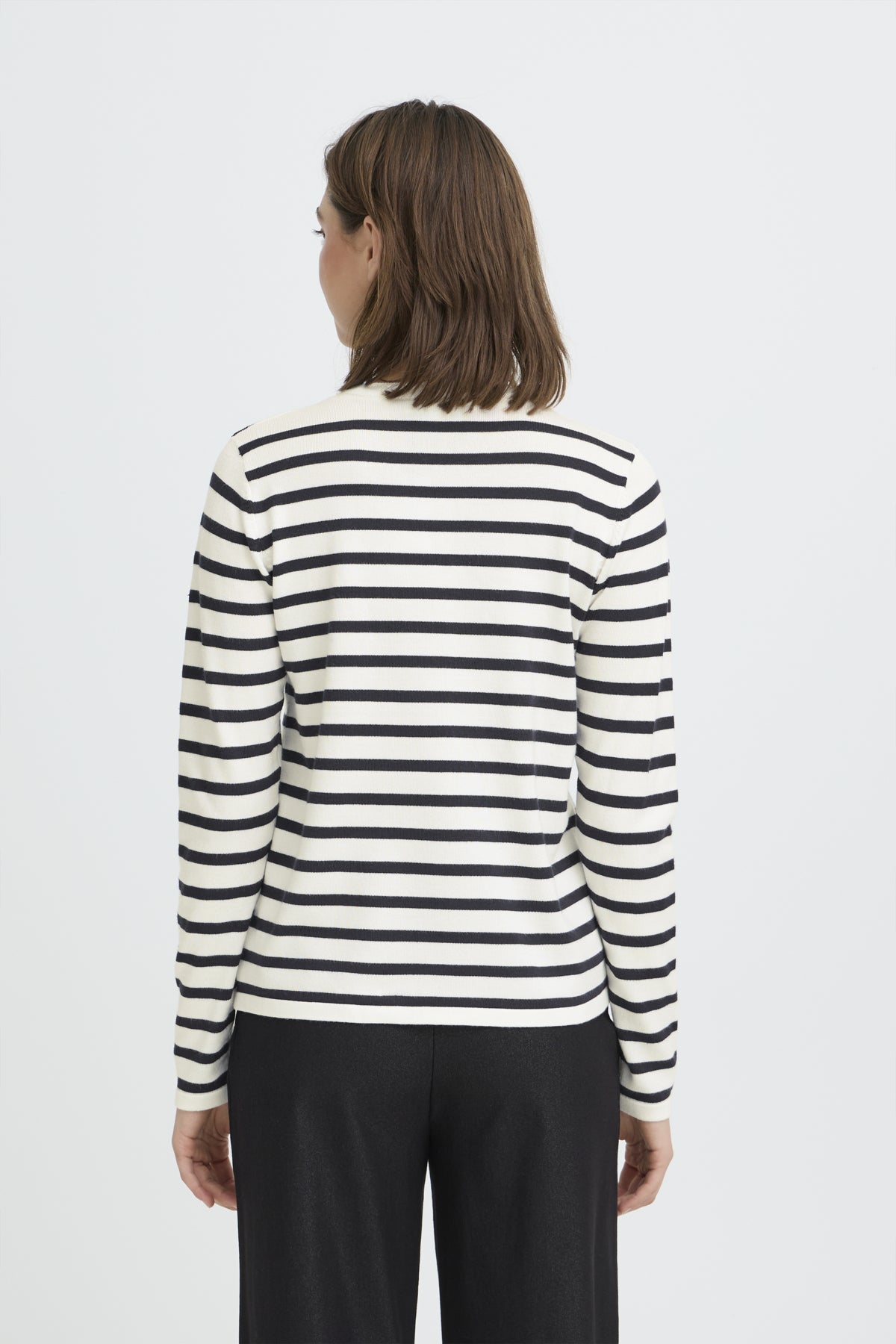 IHLULS O-NECK LS SMALL WHITE TOTAL EC STRIPE - - 20125814