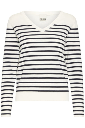 IHLULS V-RINGAD LS SOLID + WHITE TE STRIPE - 9000 - 20125815
