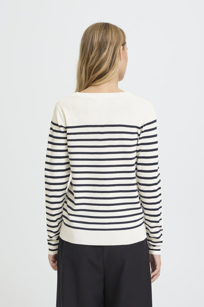 IHLULS V-RINGAD LS SOLID + WHITE TE STRIPE - 9000 - 20125815 Thumbnail