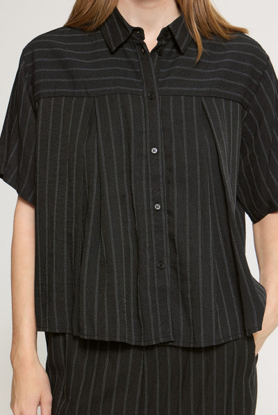 IHFIENNA SH BLACK & WHITE STRIPE - 9000086 - 20126159 Thumbnail