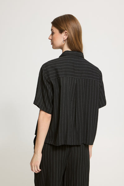 IHFIENNA SH BLACK & WHITE STRIPE - 9000086 - 20126159 Thumbnail