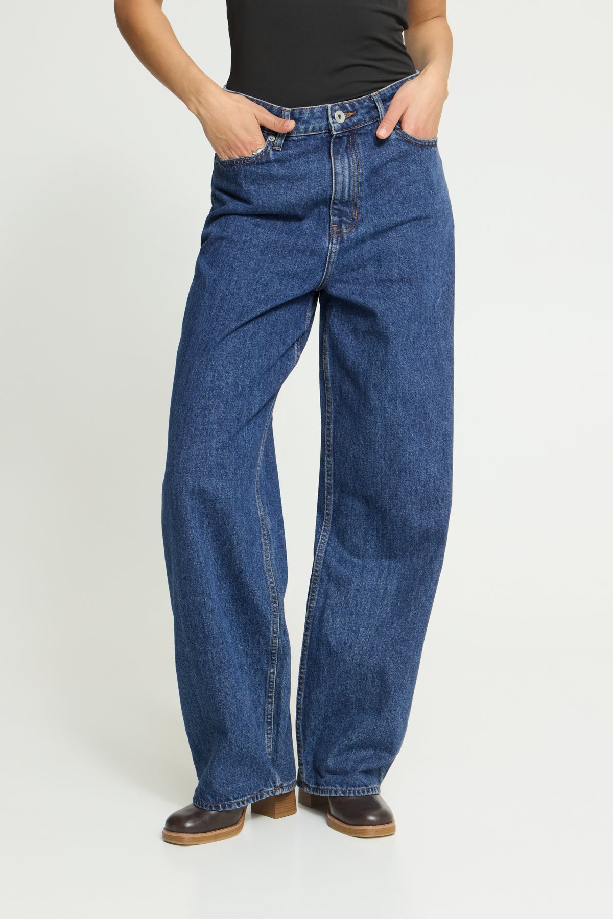 IHJULIA RELAXED PA Washed dark blue - 200929 - 20126473