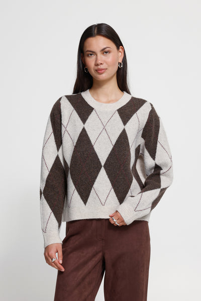 IHFENSTER LS OATMEAL, COFFEE BEAN HARLEQUIN - 20127303 Thumbnail