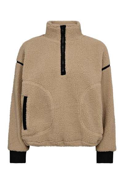 MadinCC Fleece Anorak 18-Sand - 30341 Thumbnail